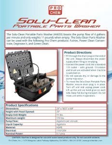 Solu-Clean PW Flyer pic