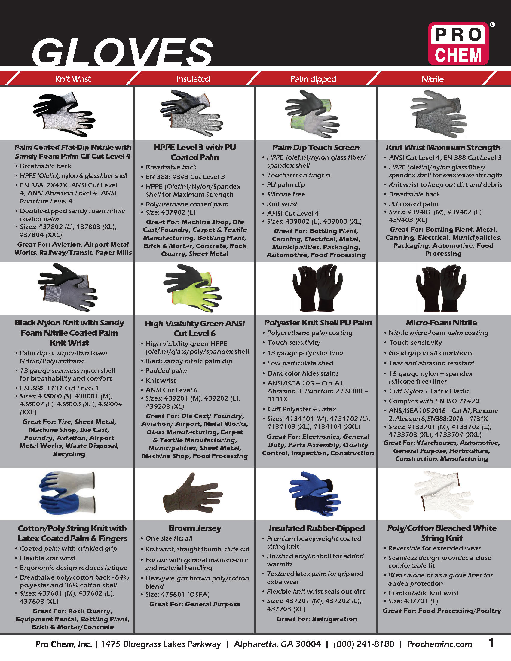 Glove Brochure_995701 2023 – new format_Page_1 | Pro Chem, Inc.